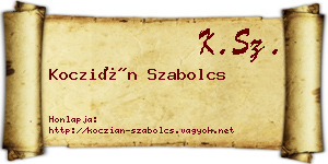 Koczián Szabolcs névjegykártya
